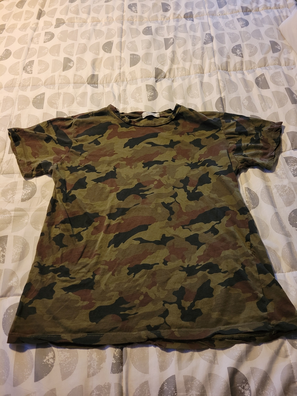 Camo Short Sleeve Tee - Olive & Brown